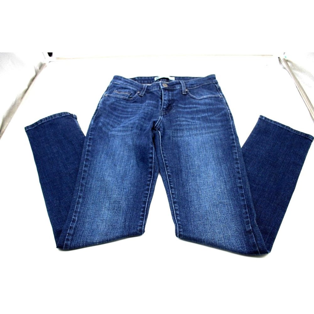 Women's Levi's Mid Rise Skinny Casual Dark Wash Denim Jeans 27 X 32 Size 4